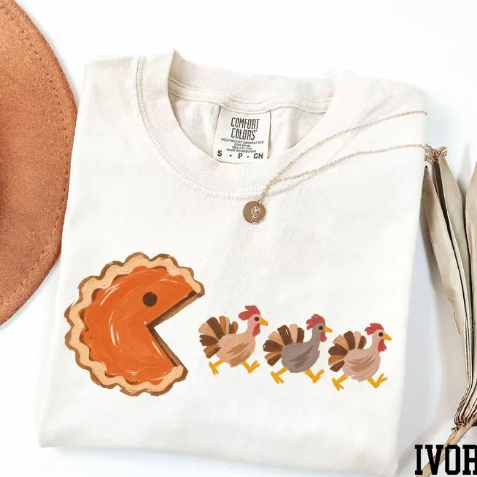Pumpkin Pacman Thanksgiving T-Shirt/Sweatshirt/Hoodie
