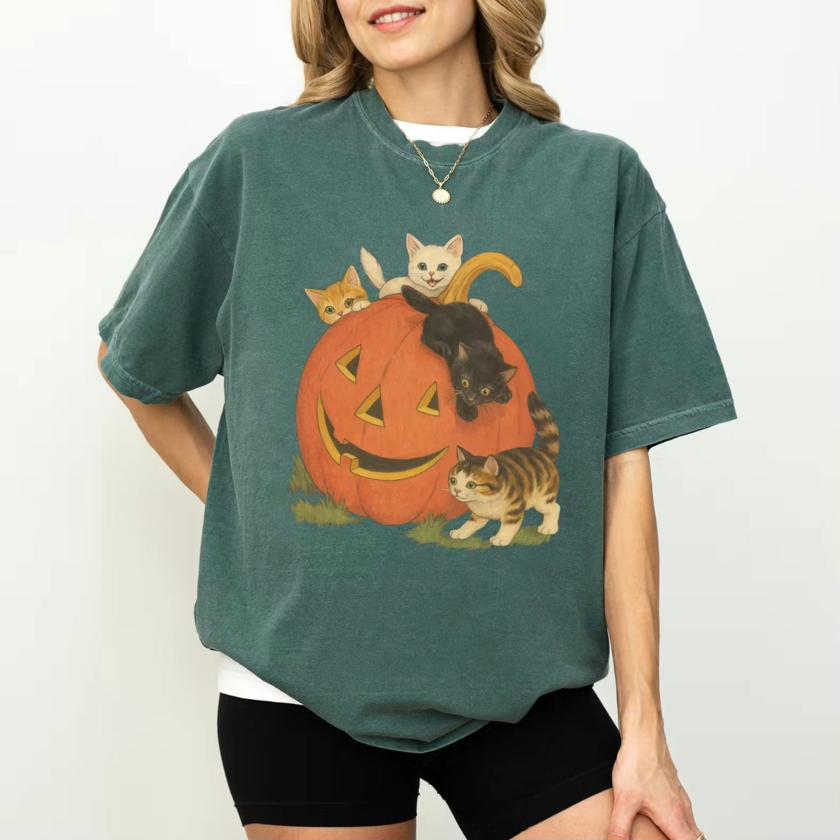 Vintage 90s Cat Halloween T-Shirt/Sweatshirt/Hoodie
