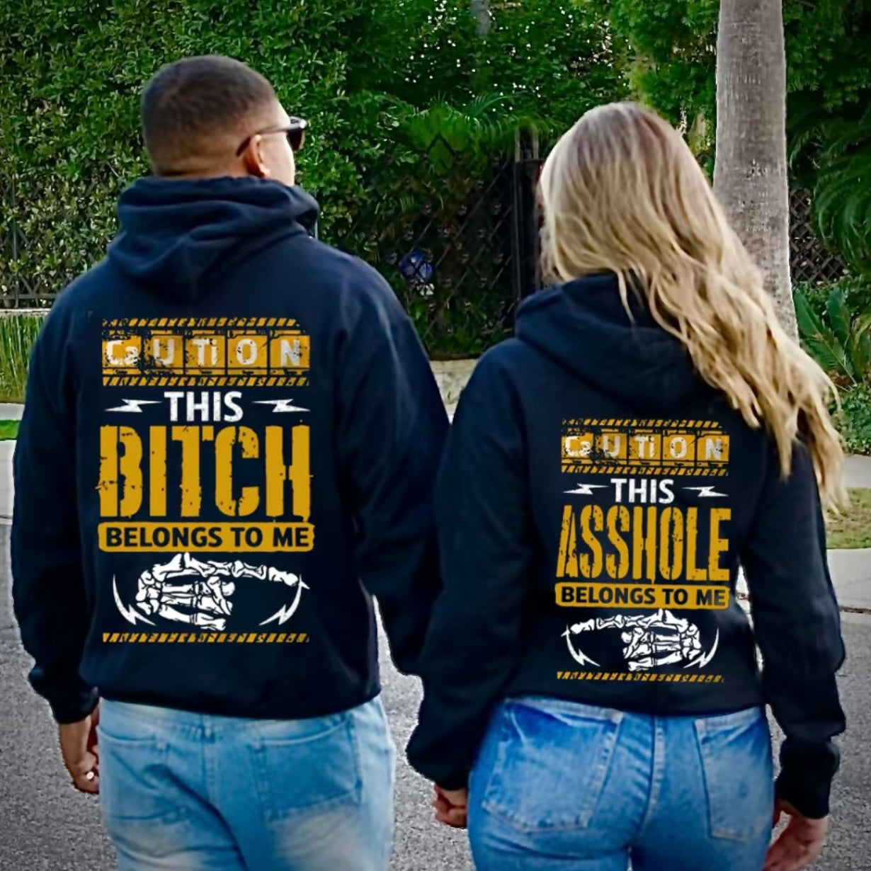Matching Couple Asshole/Bitch Belongs To Me T-Shirt/Sweatshirt/Hoodie