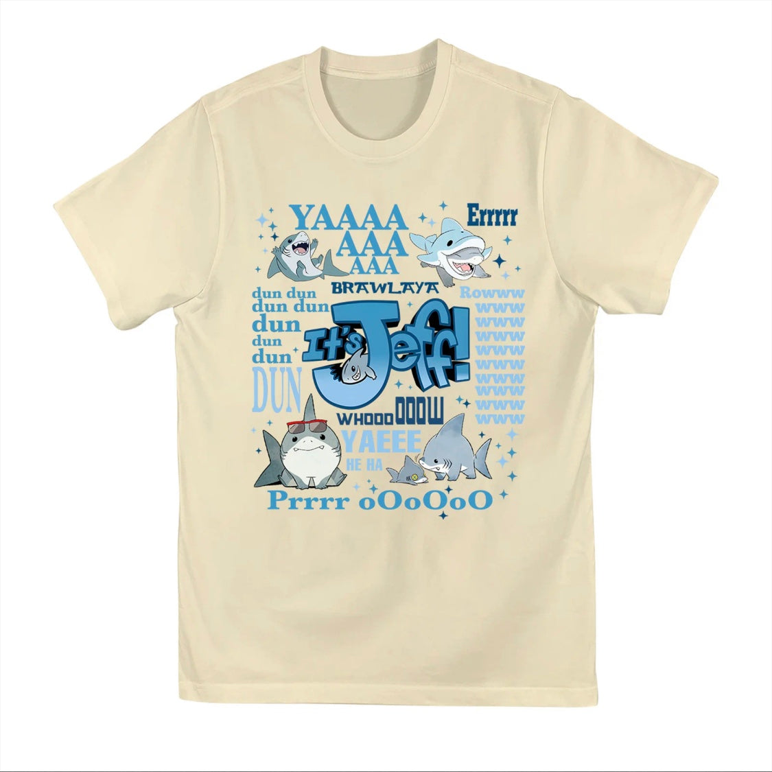Cute Jeff Shark Funny T-Shirt/Sweatshirt/Hoodie