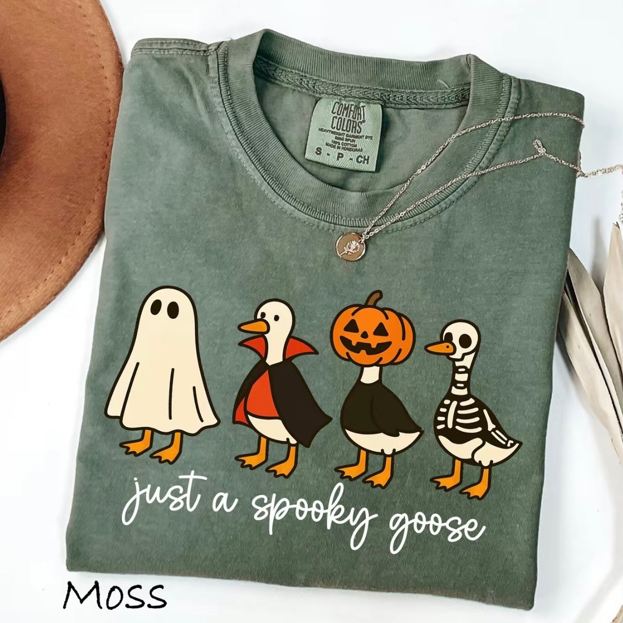 Just A Spooky Goose Shirt Funny Halloween Goose T-Shirt/Sweatshirt/Hoodie