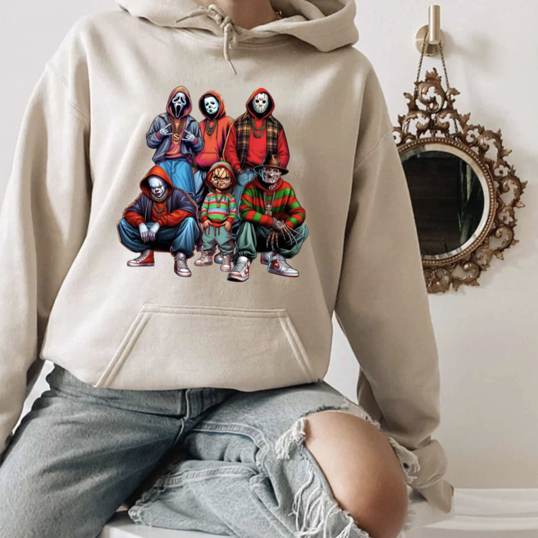 Thug Life Horror Movie Halloween Graphic T-Shirt/Sweatshirt/Hoodie