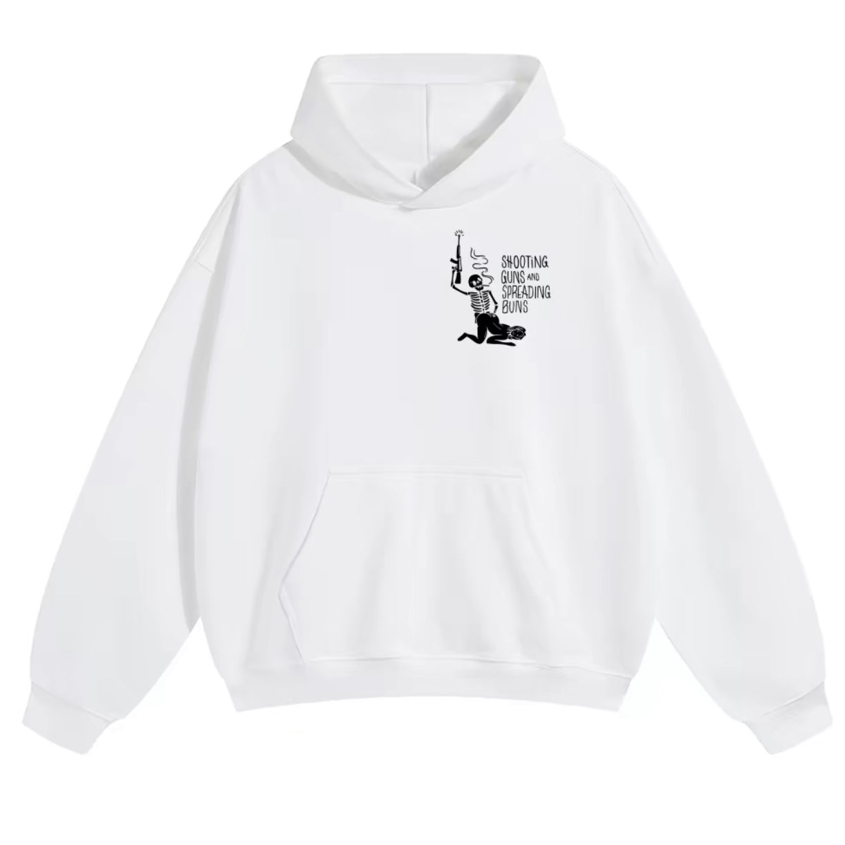 SHOOTING GUNS AND SPREADING BUNS Skull With Sexy Lady T-Shirt/Sweatshirt/Hoodie