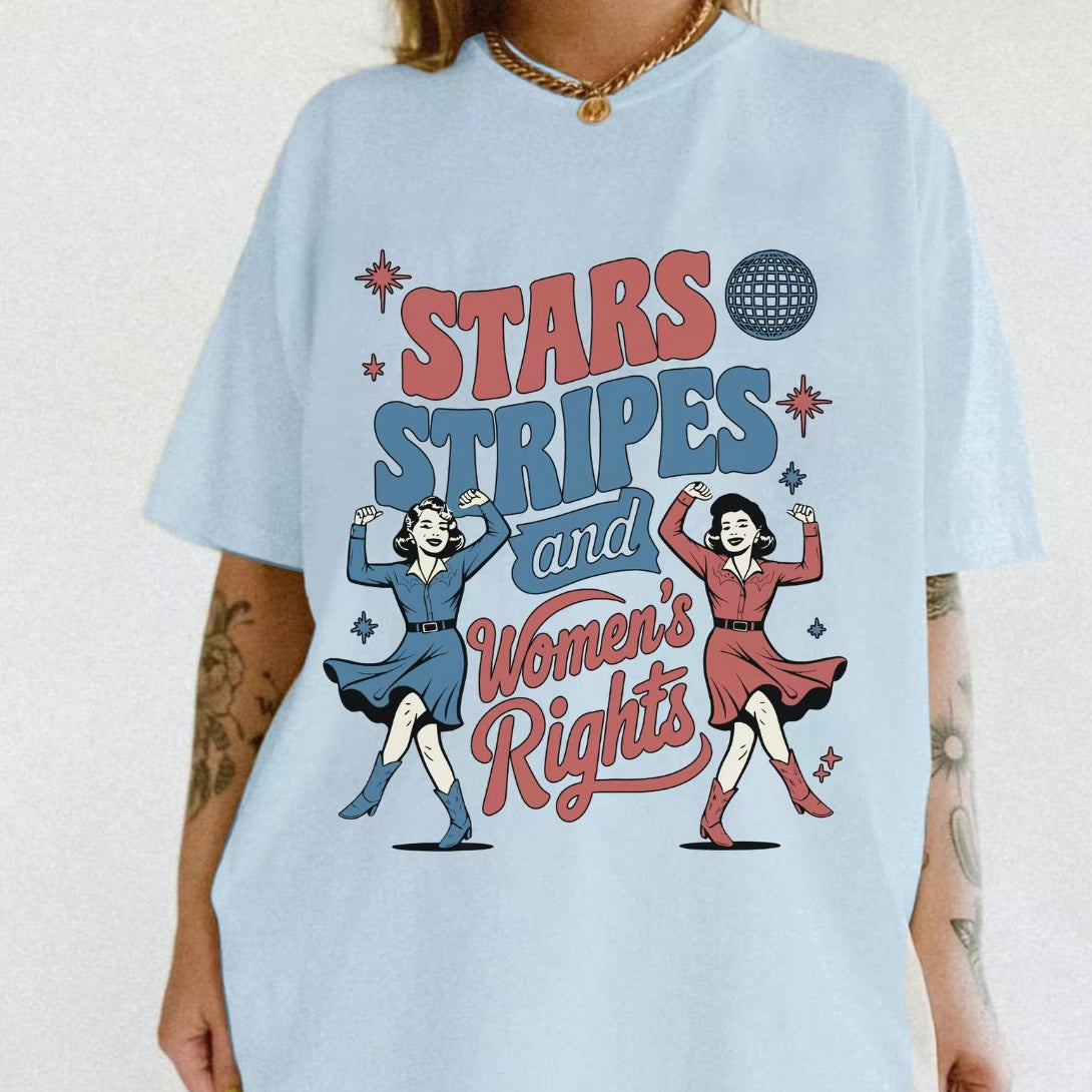 4th of July Feminist Stars Stripes and Women's Rights T-Shirt/Sweatshirt/Hoodies