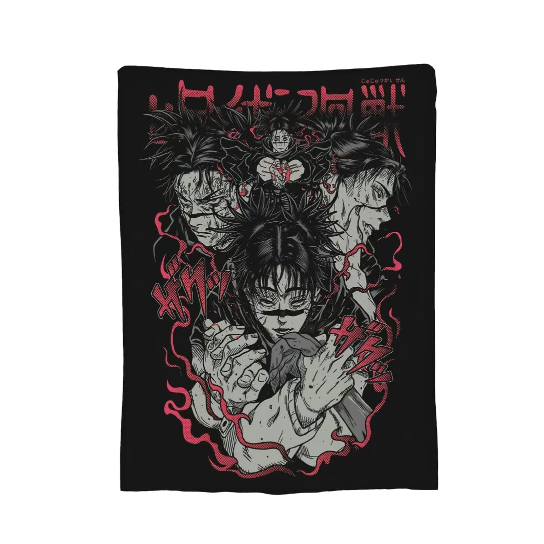 Jujutsu Kaisen Choso Blood Pattern Flannel Blanket