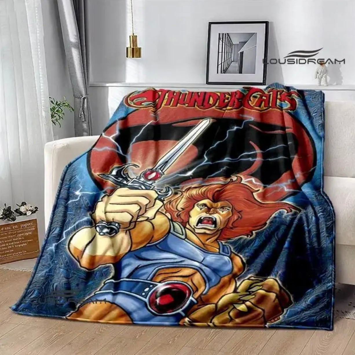 Thundercats Cartoon Pattern Flannel Blanket
