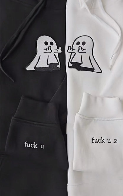 Embroidered Ghost Middle Finger T-Shirt/Sweatshirt/Hoodie