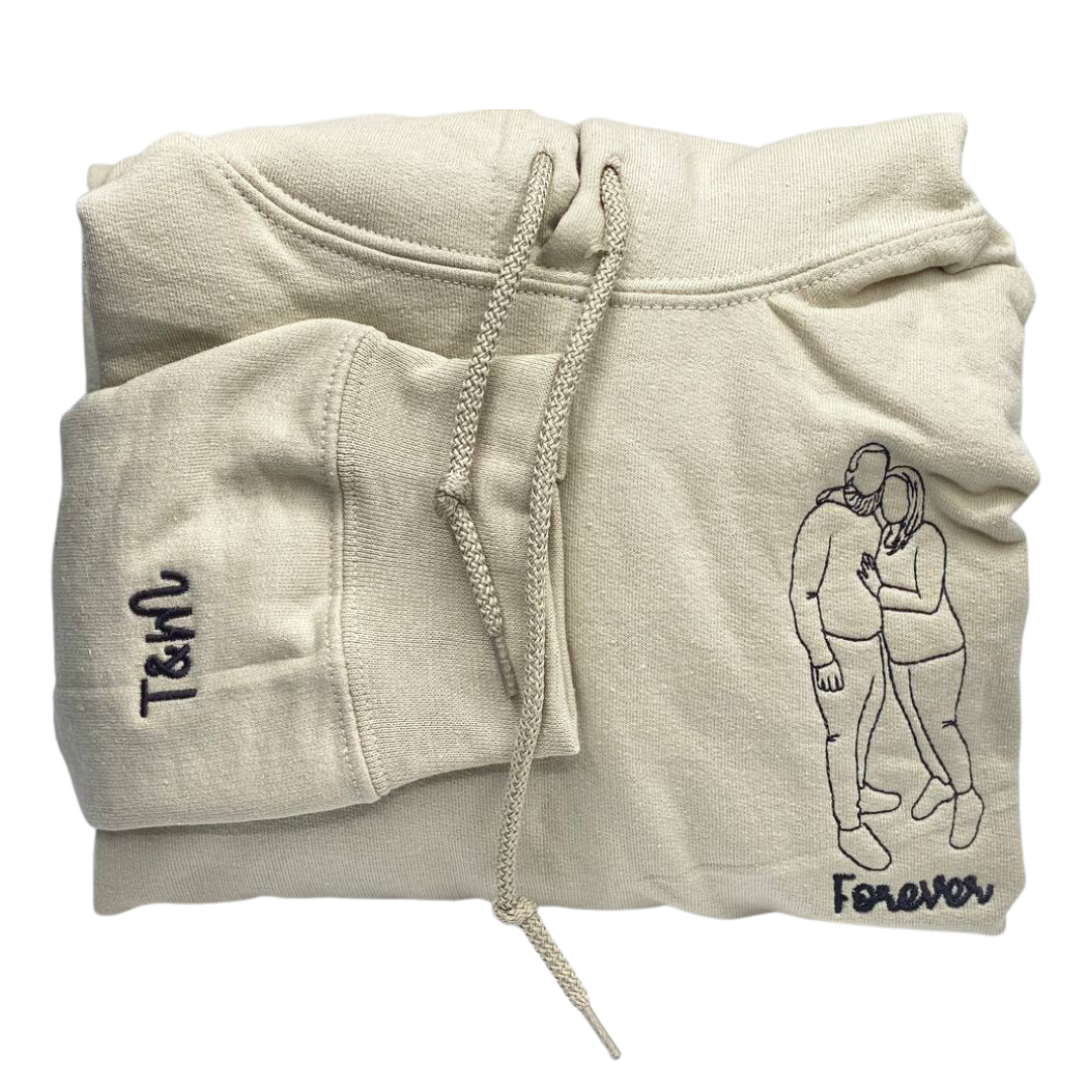 Custom Hoodie with Picture Embroidered Sweatshirt Family Portrait