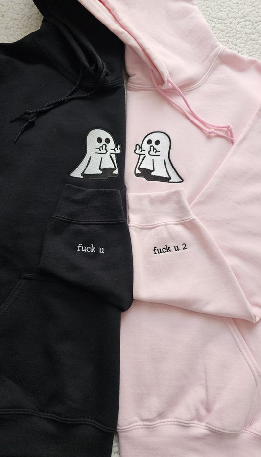 Embroidered Ghost Middle Finger T-Shirt/Sweatshirt/Hoodie