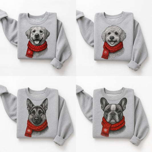 Christmas Dog – 50 Dog Breeds in Festive Santa T-Shirt/Sweatshirt/Hoodie