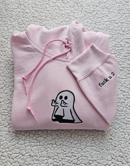 Embroidered Ghost Middle Finger T-Shirt/Sweatshirt/Hoodie