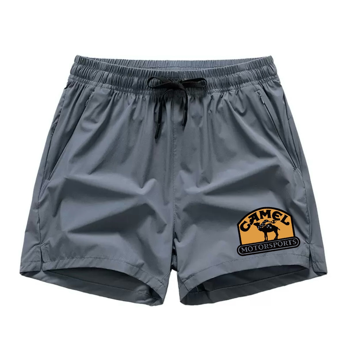 Vintage Camel Drawstring Waist Shorts