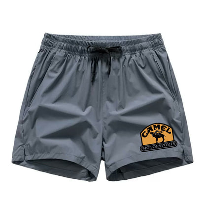 Vintage Camel Drawstring Waist Shorts