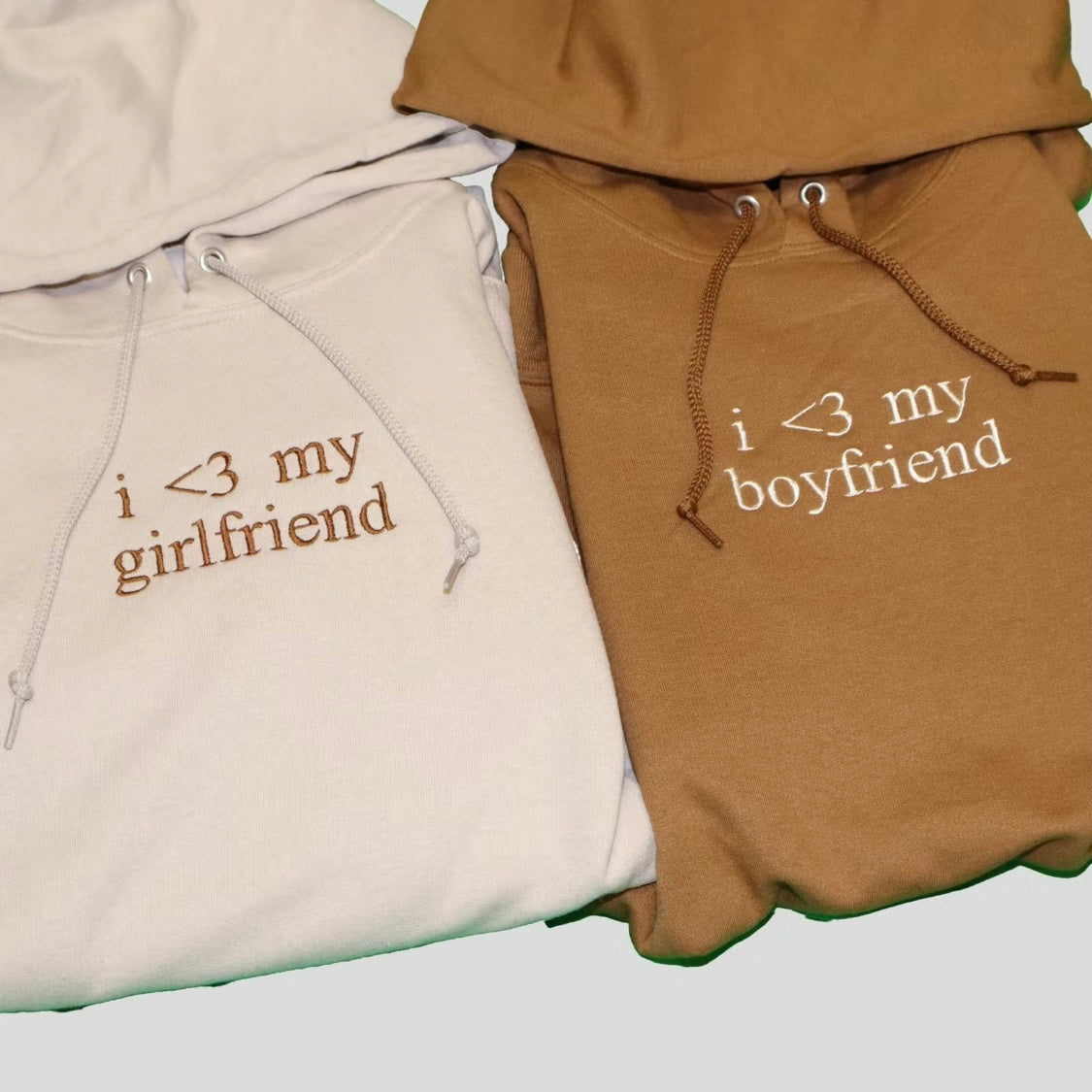 I Love My Girlfriend and Boyfriend  Embroidered T-Shirt/Sweatshirt/Hoodie