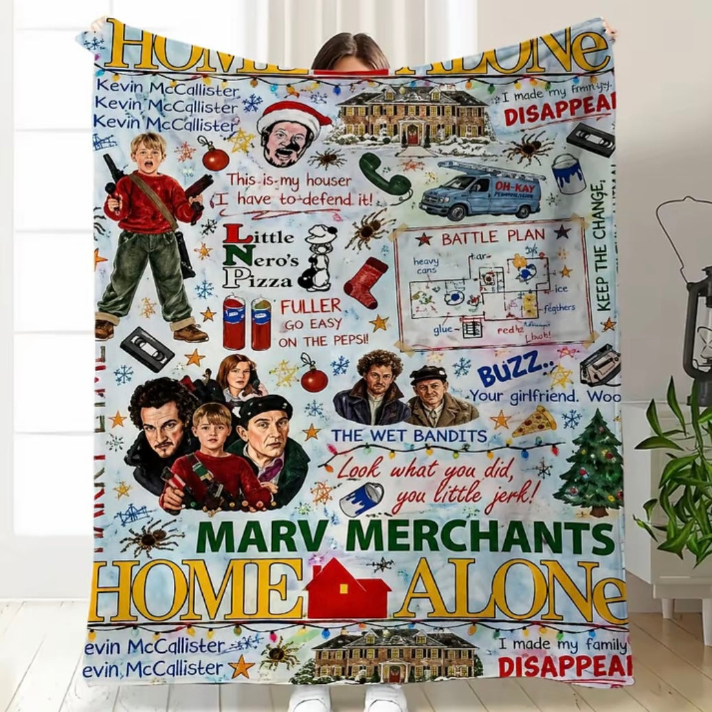 Home Alone Christmas Flannel Blanket