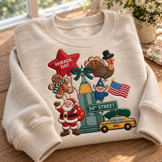 Parade Day Embroidered New York City Thanksgiving Day T-Shirt/Sweatshirt/Hoodie