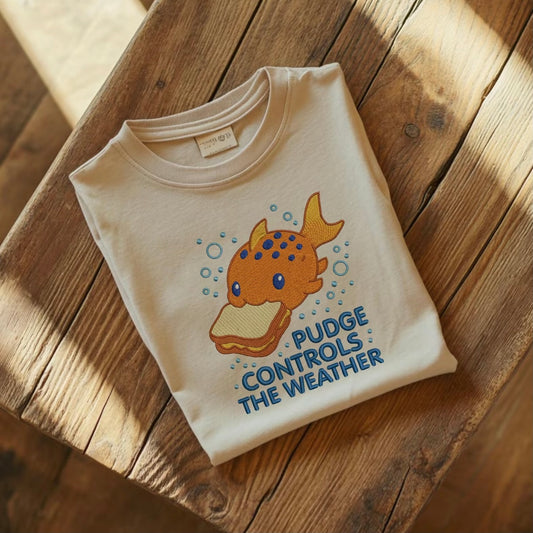 Pudge Controls The Weather Fish Embroidered T-Shirt/Sweatshirt/Hoodies