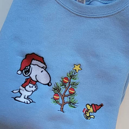 Snoopy Christmas Embroidered T-Shirt/Sweatshirt/Hoodie