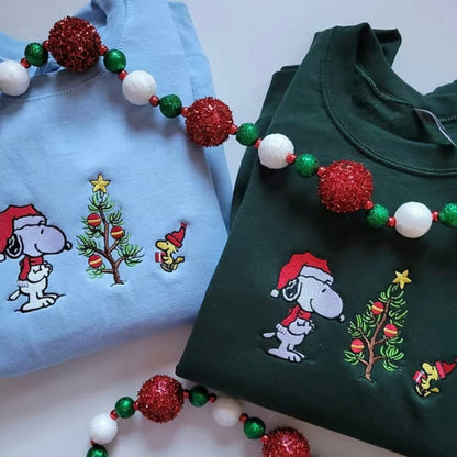 Snoopy Christmas Embroidered T-Shirt/Sweatshirt/Hoodie