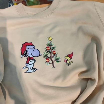 Snoopy Christmas Embroidered T-Shirt/Sweatshirt/Hoodie