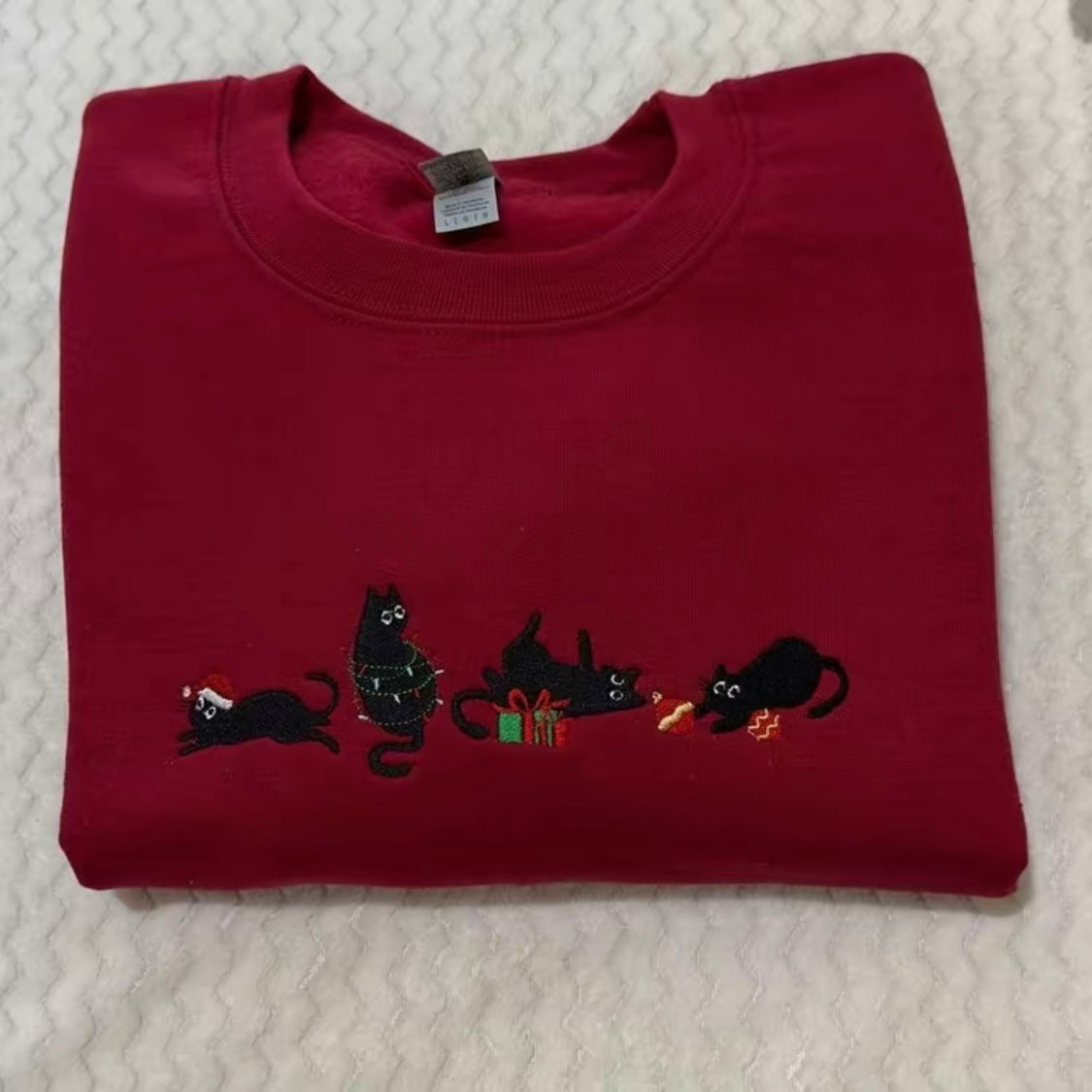 Christmas Cats Embroidered T-Shirt/Sweatshirt/Hoodie