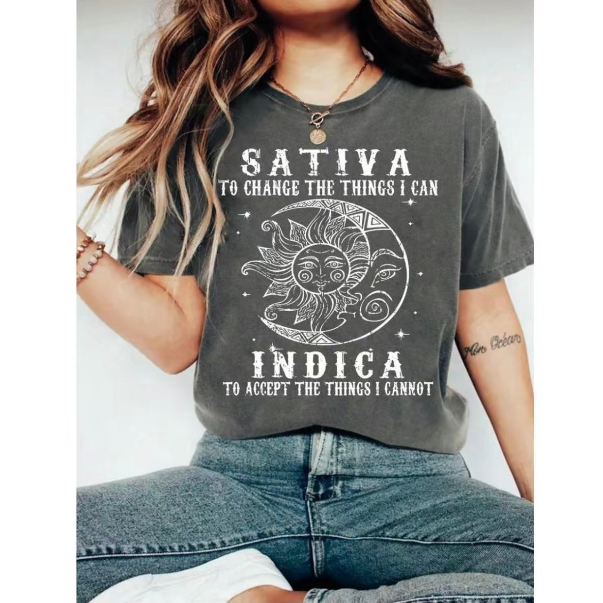 Sativa Indica Boho Vintage Sun & Moon T-Shirt/Sweatshirt/Hoodie
