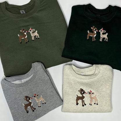 Embroidered Rudolph Christmas T-Shirt/Sweatshirt/Hoodie