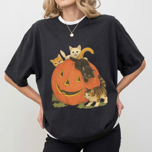 Vintage 90s Cat Halloween T-Shirt/Sweatshirt/Hoodie