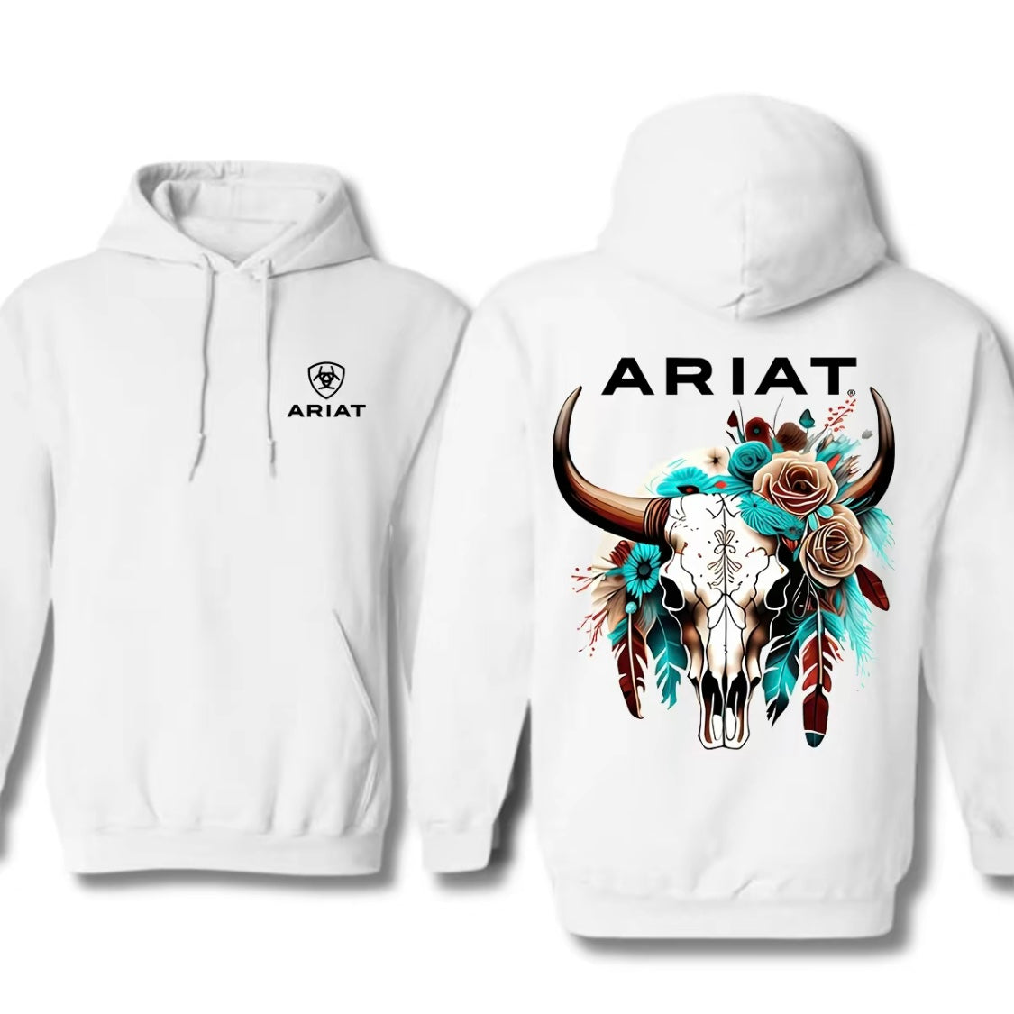 Ariat Wild Bull Skull Design T-Shirt/Sweatshirt/Hoodie