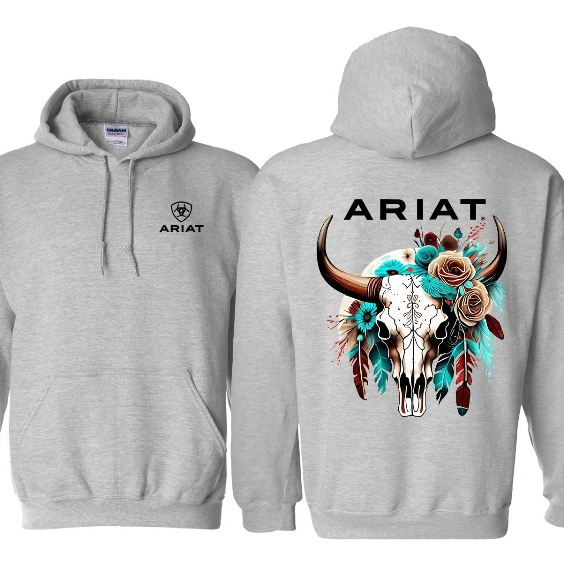 Ariat Wild Bull Skull Design T-Shirt/Sweatshirt/Hoodie