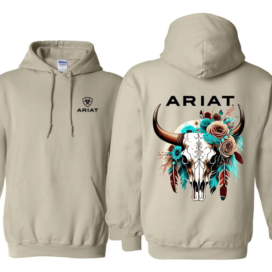 Ariat Wild Bull Skull Design T-Shirt/Sweatshirt/Hoodie