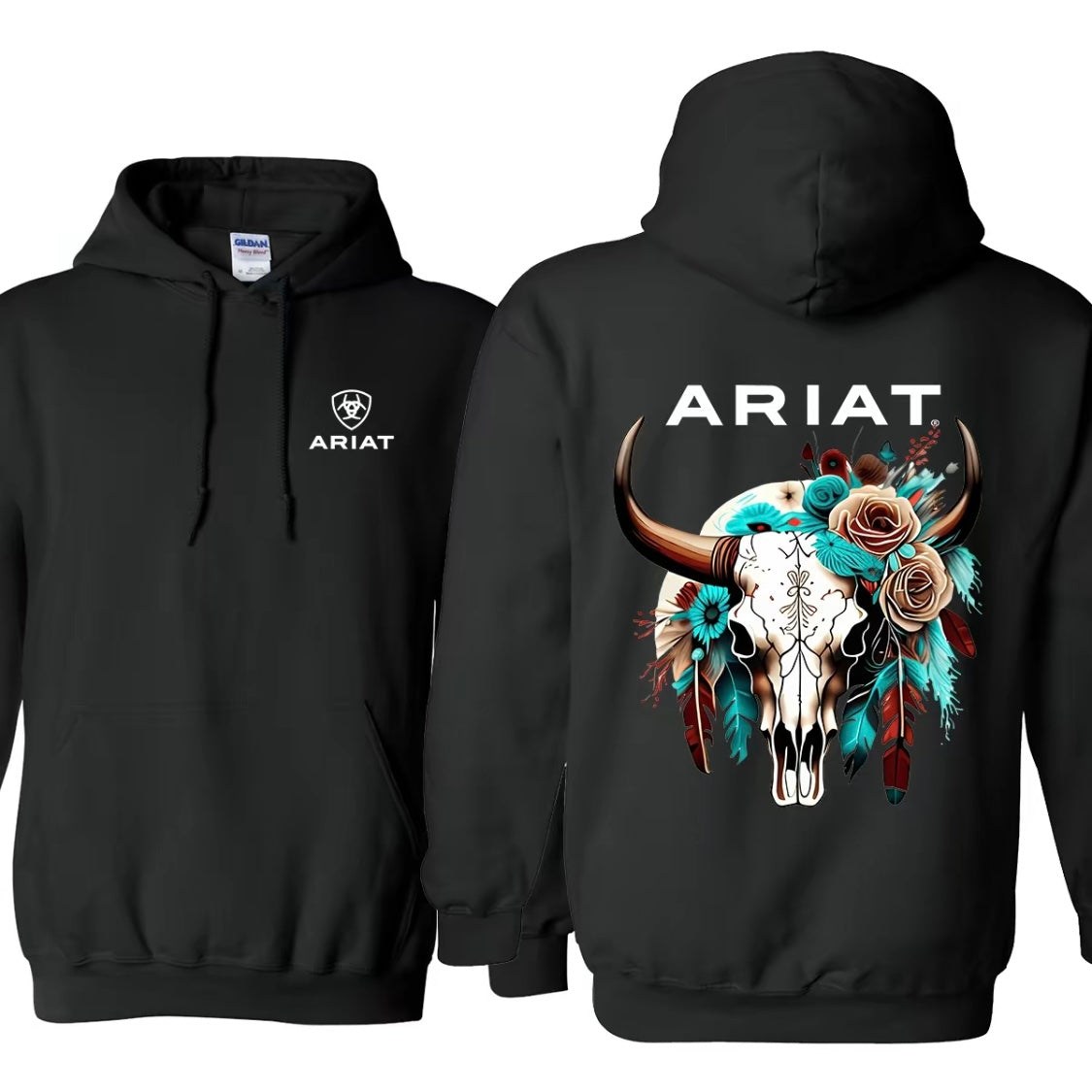 Ariat Wild Bull Skull Design T-Shirt/Sweatshirt/Hoodie