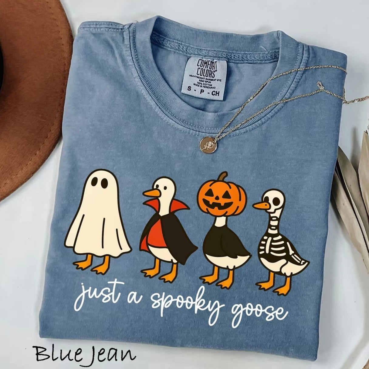 Just A Spooky Goose Shirt Funny Halloween Goose T-Shirt/Sweatshirt/Hoodie