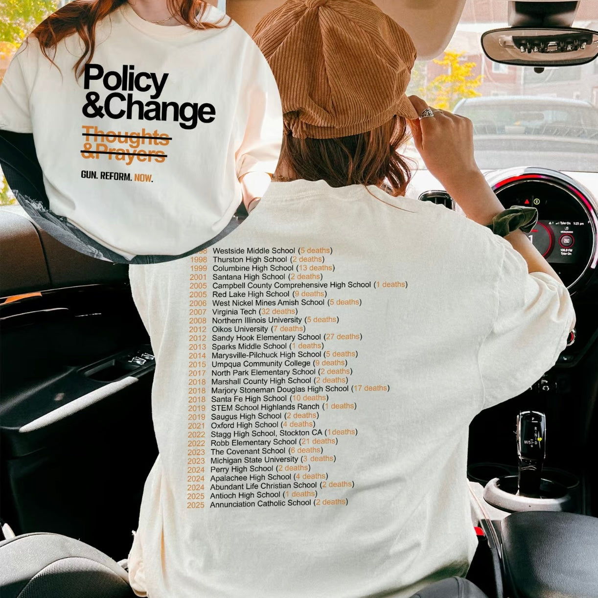 Policy and Change Gun Reform T-Shirt/Sweatshirt/Hoodie