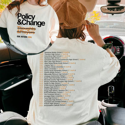 Policy and Change Gun Reform T-Shirt/Sweatshirt/Hoodie