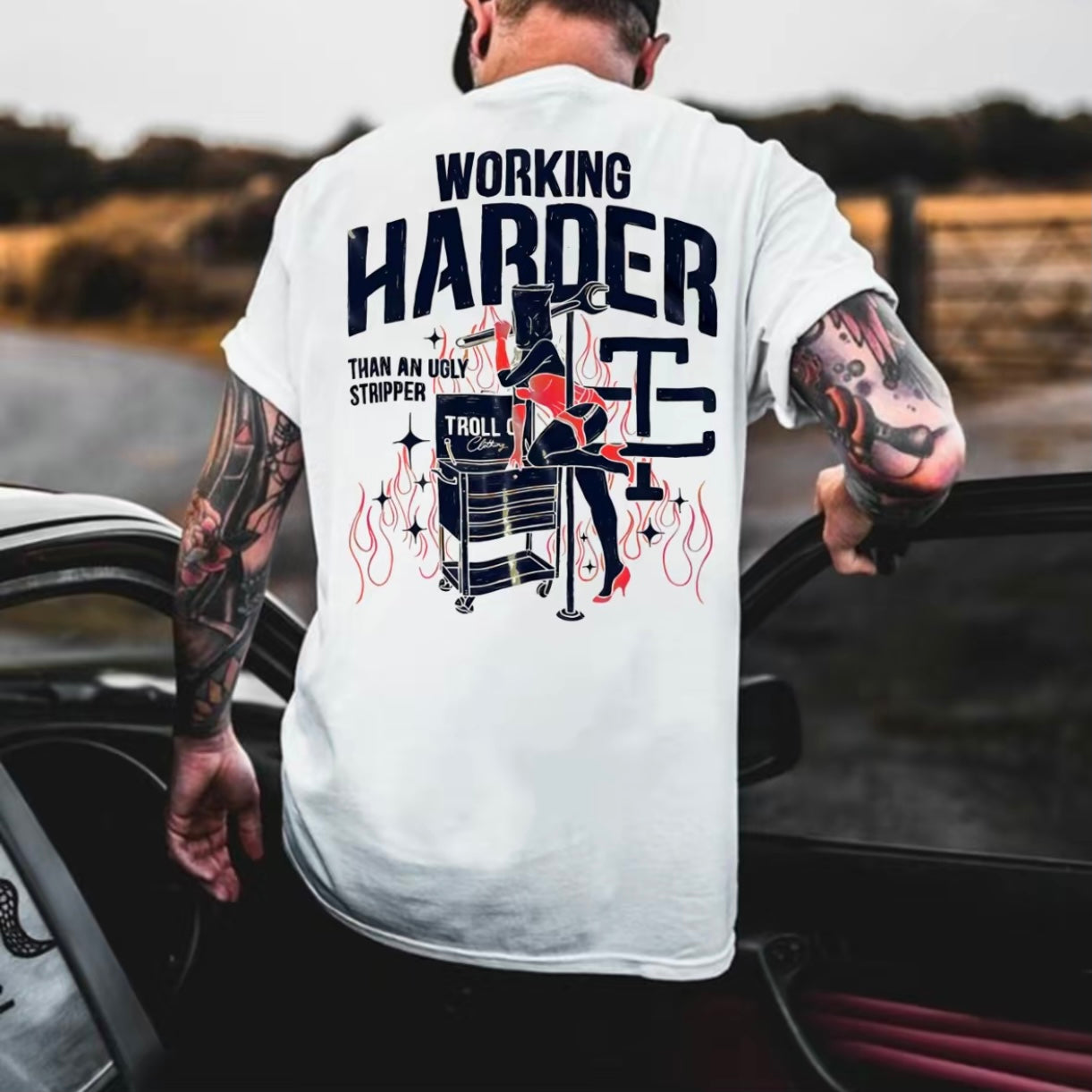 Troll Co Working Harder Than An Ugly Stripper T-Shirt/Sweatshirt/Hoodie
