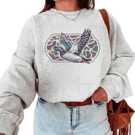 Camo Flying Mallard Bird Vintage T-Shirt/Sweatshirt/Hoodie