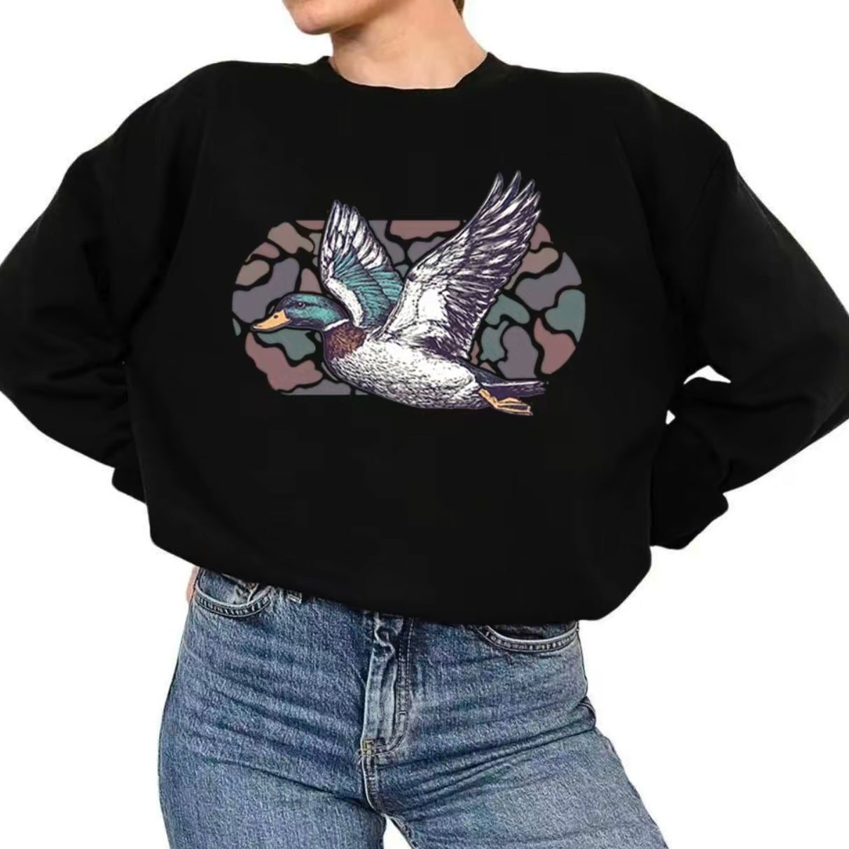 Camo Flying Mallard Bird Vintage T-Shirt/Sweatshirt/Hoodie