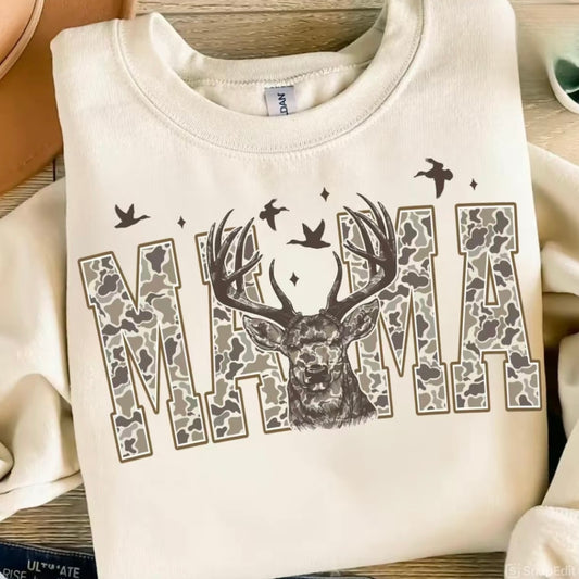 Camo Mama Deer Hunting T-Shirt/Sweatshirt/Hoodie
