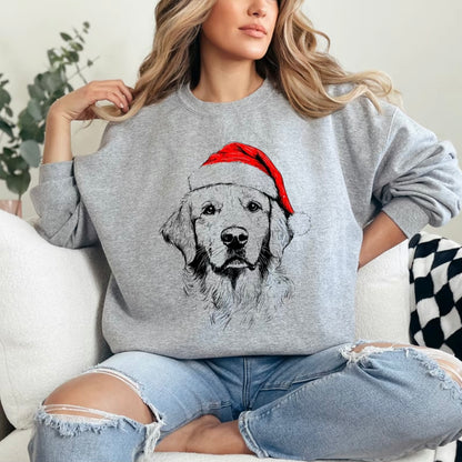 Santa Paws Christmas Dog 50 Dog Breeds In Festive Santa Hat T-Shirt/Sweatshirt/Hoodie