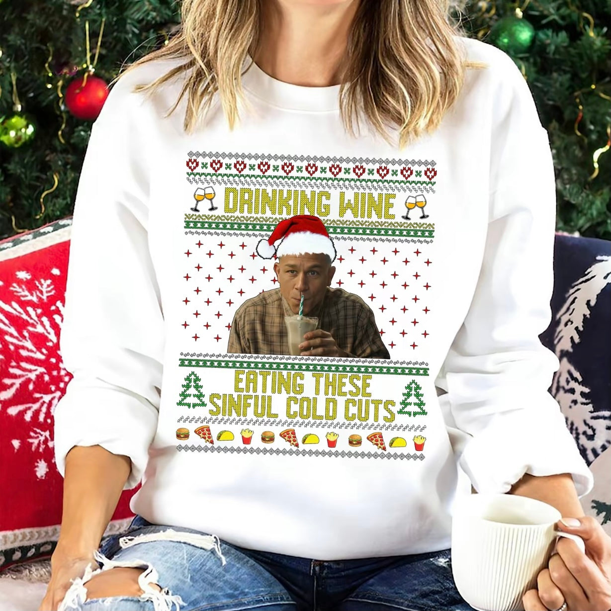 Drinking Wine Eating These Sinful Cold Cuts T-Shirt/Sweatshirt/Hoodie