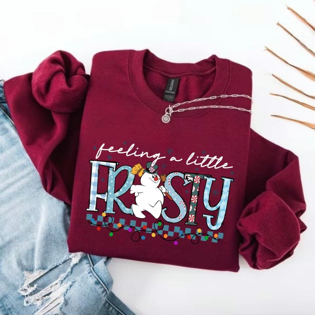 Feeling A Little Frosty Cute Snowman T-Shirt/Sweatshirt/Hoodie