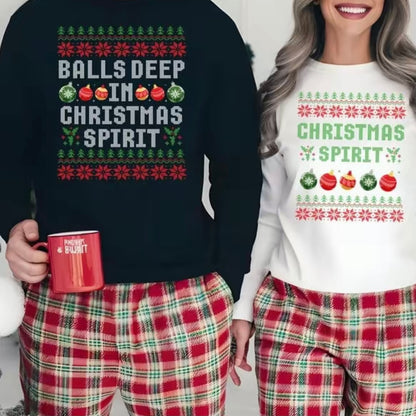 Funny Couple Christmas Spirit T-Shirt/Sweatshirt/Hoodie