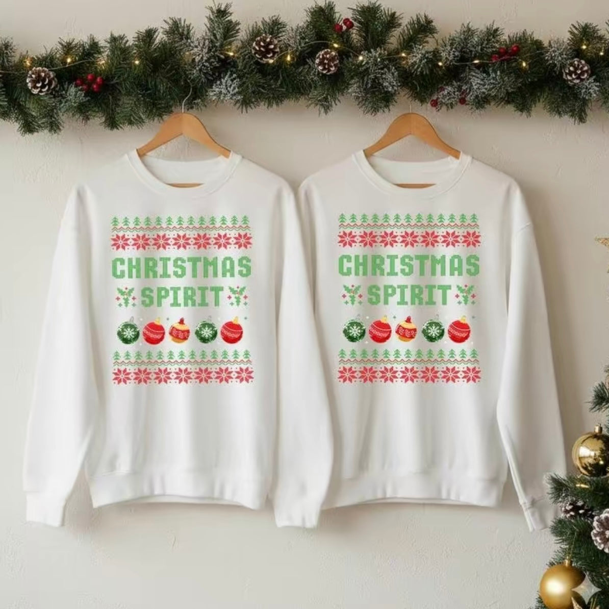 Funny Couple Christmas Spirit T-Shirt/Sweatshirt/Hoodie