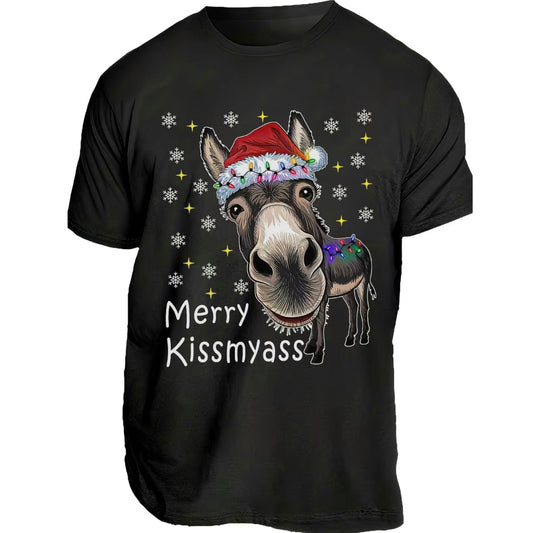 Funny Donkey Merry Kissmyass Christmas T-Shirt/Sweatshirt/Hoodie