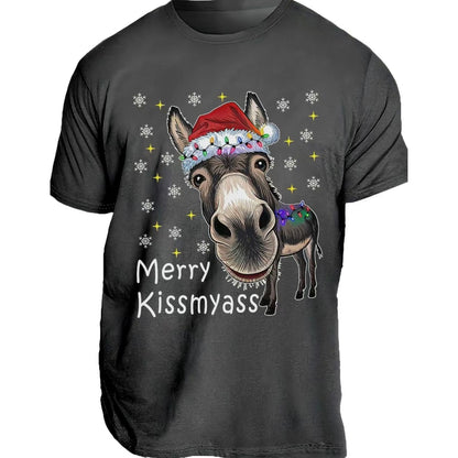 Funny Donkey Merry Kissmyass Christmas T-Shirt/Sweatshirt/Hoodie