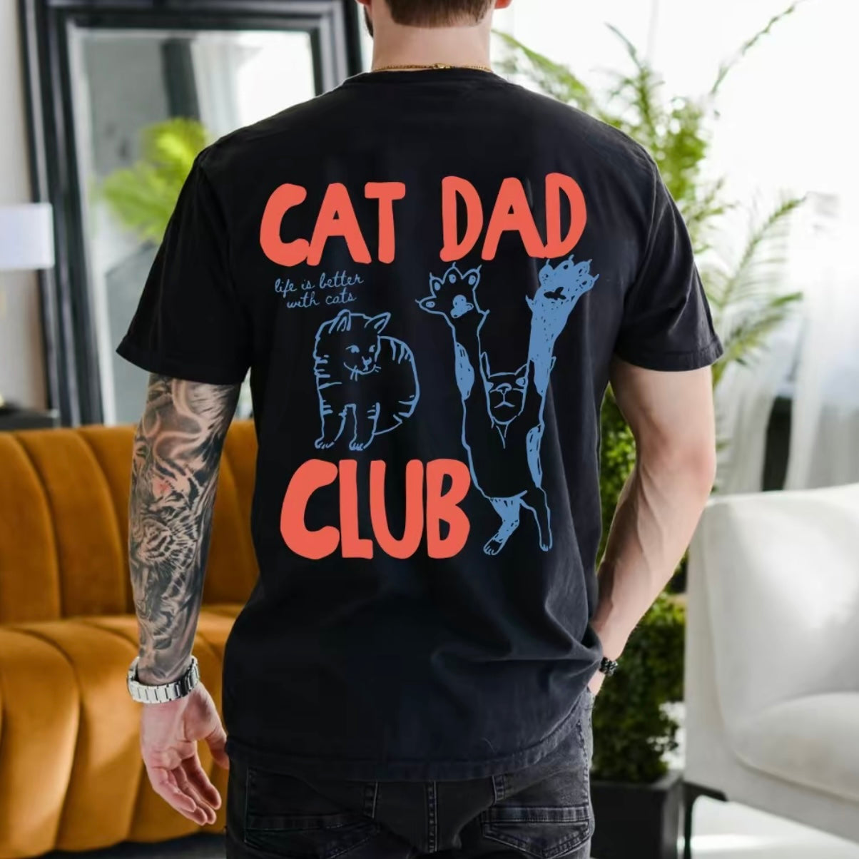 Cat Dad Club Funny T-Shirt/Sweatshirt/Hoodie