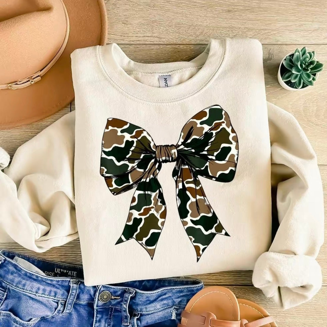 Camo Coquette Bow T-Shirt/Sweatshirt/Hoodie