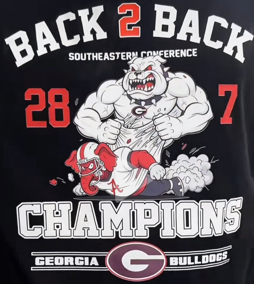 SEC Championship Go Dawgs Bulldog Mascot vs Elephant Rivalry Football T-Shirt/Sweatshirt/Hoodie