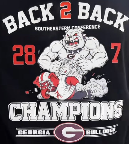 SEC Championship Go Dawgs Bulldog Mascot vs Elephant Rivalry Football T-Shirt/Sweatshirt/Hoodie